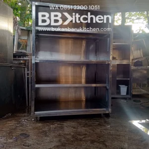 Dobel Open Kabinet Ambalan Tanpa Pintu 125x75x175