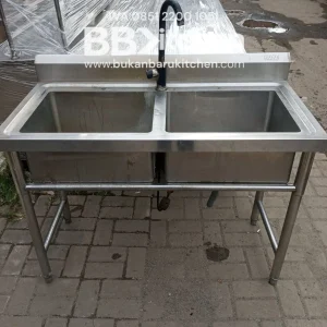 Double Sink Kran Ukuran P 120 x L 60 x T 85 cm - Mutu