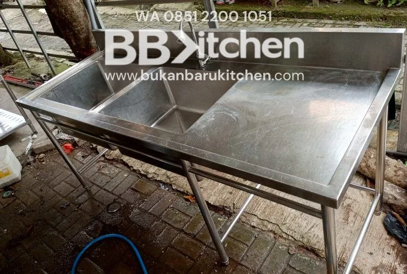 Double Sink Sayap Stainless 200x75 cm
