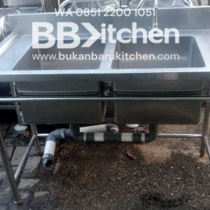 Double Sink Stainless Steel 120 x 60 x 85 cm
