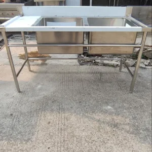 Double Sink Stainless Steel 150x70x85 - Bowl 50x50x30