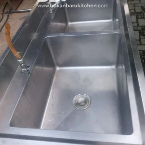 Double Sink Stainless Steel 150x70x85 cm