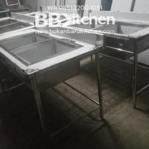 Double Sink Stainless Steel Custom 150 x 75 x 85 cm