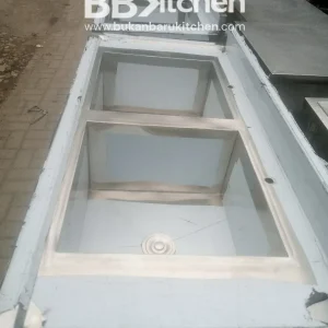 Double Sink Stainless Steel Custom 150x70x85 cm