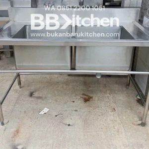Double Sink Stainless Steel P 145 x L 75 x T 85 cm
