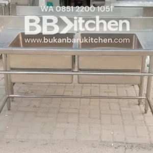 Double Sink Stainless Steel P 150 x L 75 x T 85 cm