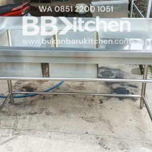 Double Sink Stainless Steel Sayap Kanan P 150 x L 70 x T 85 cm