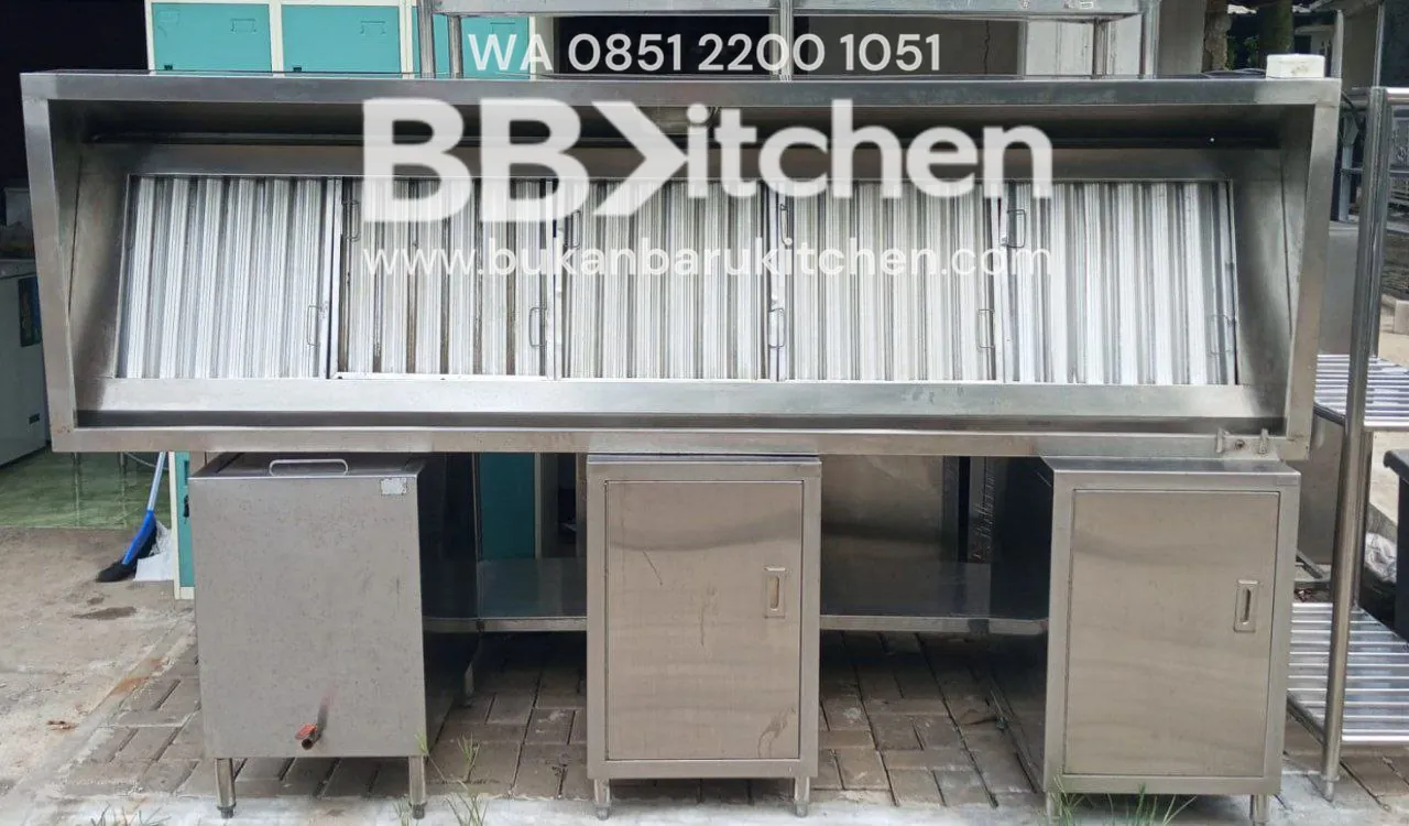 Hood Dapur dengan Filter dan Lampu, Ukuran P 270 x L 40 x T 80 cm