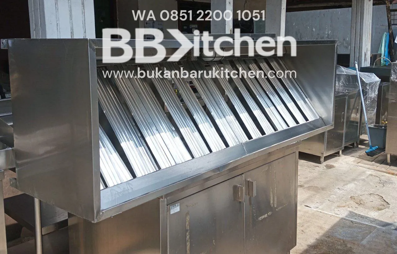 Hood + Filter + Lampu 200x50x50 - Peralatan Dapur Komersial