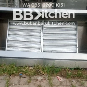 Hood Kitchen dengan Lampu dan Filter - Ukuran P 150 x L 70 x T 30/50 cm