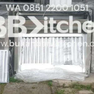 Hood Stainless Steel dengan Filter dan Lampu 120x105x50 cm
