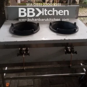 Kompor 2 Tungku Semi Kwali Range Ukuran P 110 x L 65 x T 75 cm