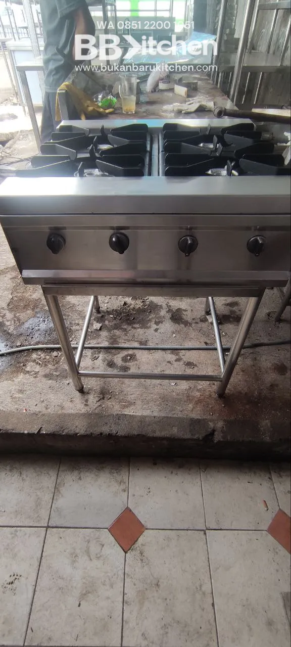 Kompor 4 Tungku High Pressure Ukuran 70x70x85