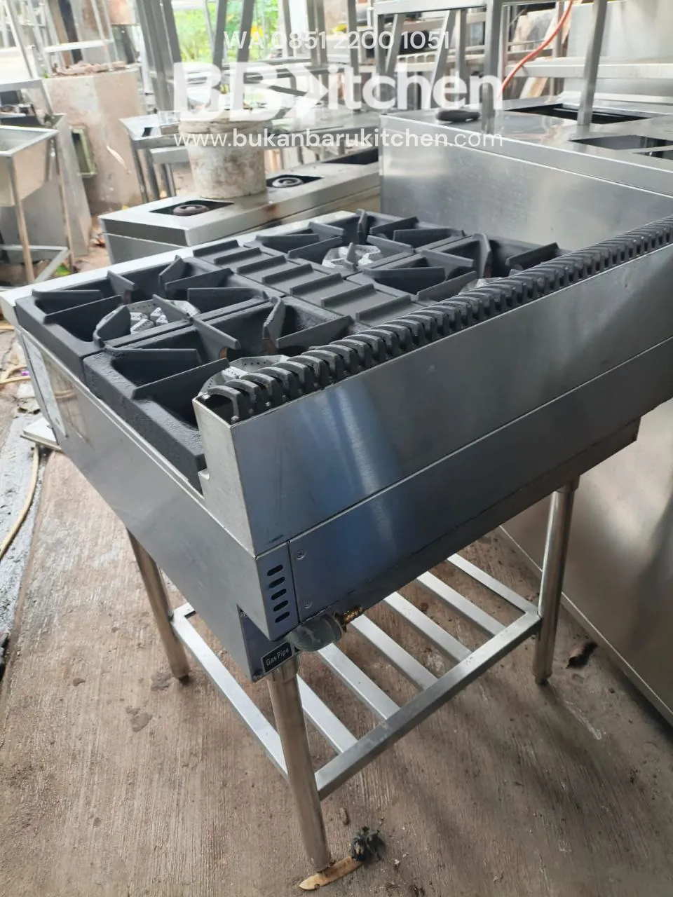 Kompor Gas 4 Tungku Perapian Medium Pressure Ukuran 70x80x85 - Image 4