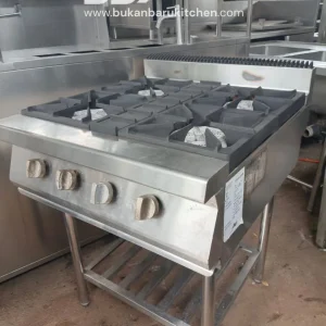 Kompor Gas 4 Tungku Perapian Medium Pressure Ukuran 70x80x85