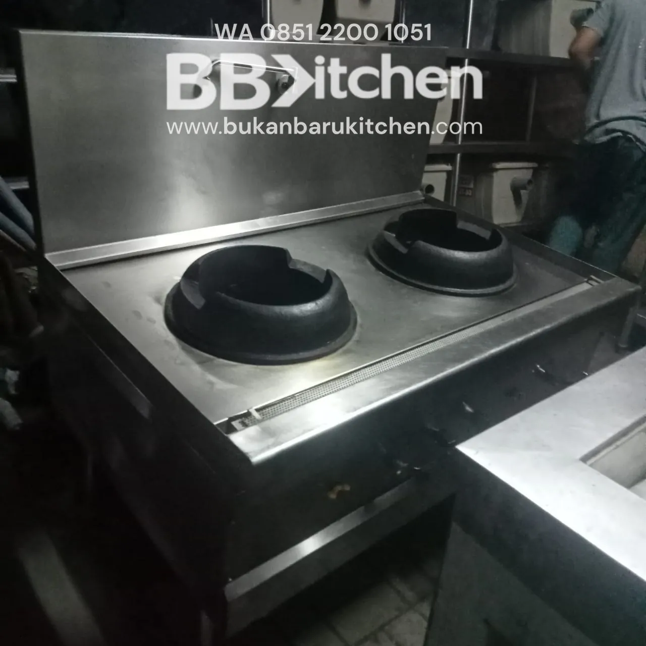Kwali Range 2 Tungku dengan Kran - Ukuran P 125 x L 85 x T 75 cm