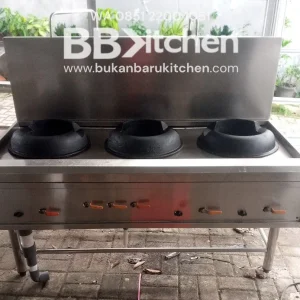 Kwali Range 3 Tungku + 2 Kran Ukuran P 150 x L 75 x T 75 cm