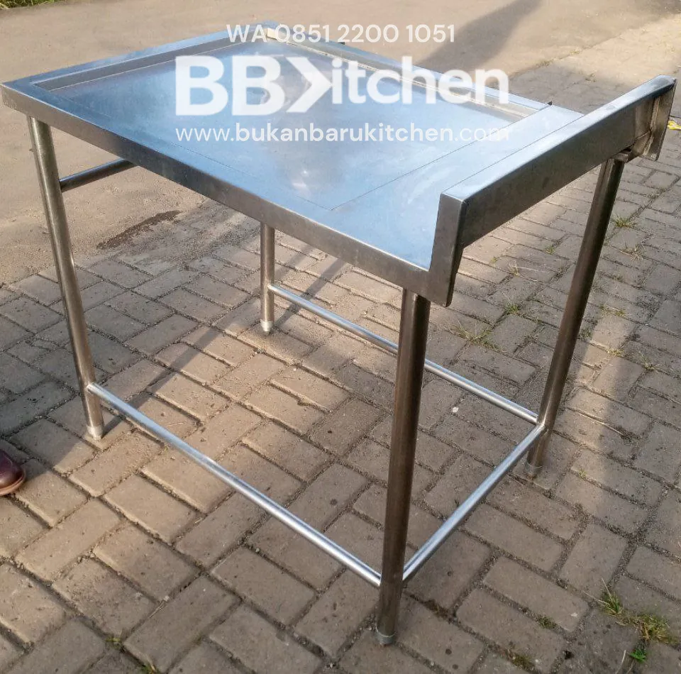 Meja 1 Susun Backsplas Stainless Steel P 67 x L 95 x T 83 cm - Image 2