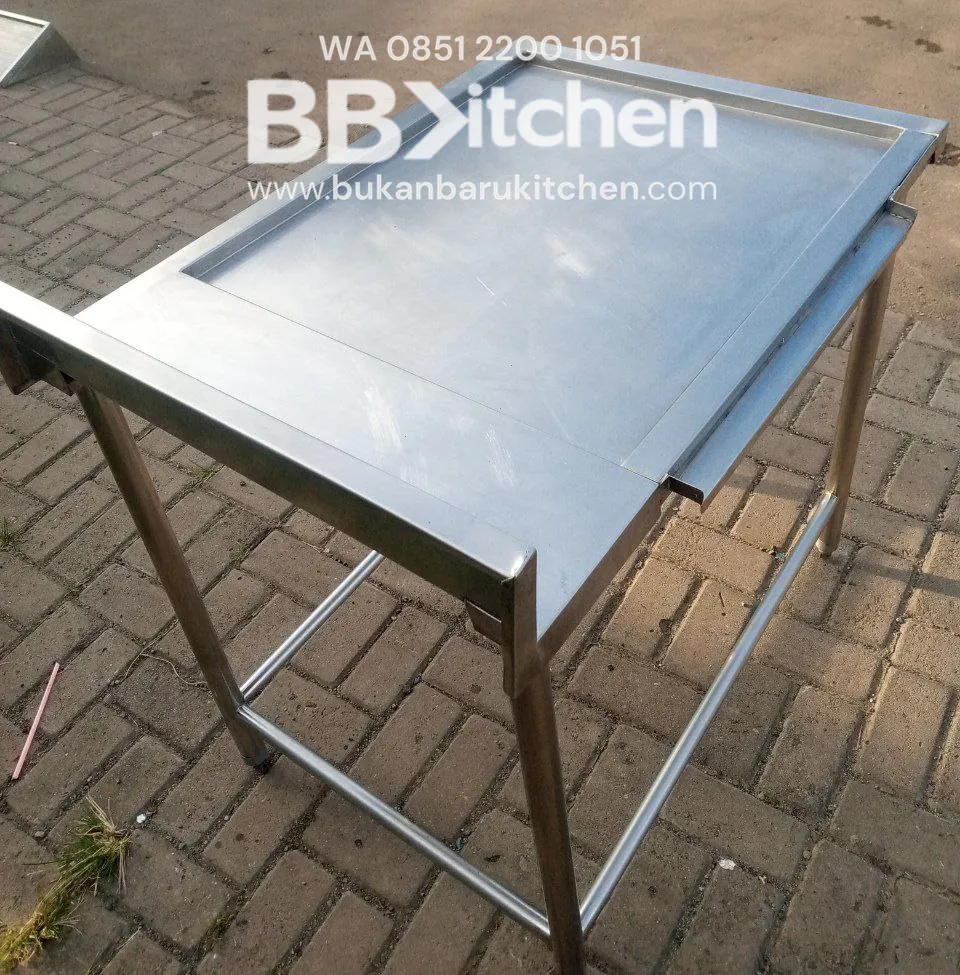 Meja 1 Susun Backsplas Stainless Steel P 67 x L 95 x T 83 cm