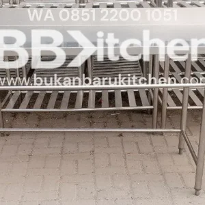 Meja 1 Susun Stainless Backsplas P216 x L70 x T85 cm