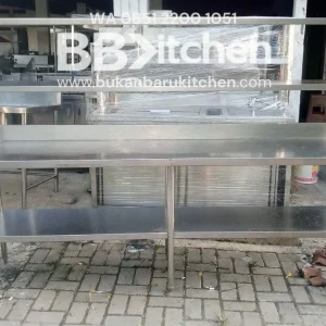 Meja 2 Susun Backsplash + Upper P230 x L48 x T86 cm