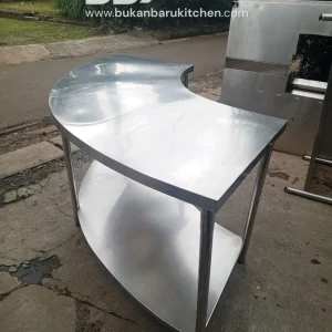 Meja 2 Susun Model U Stainless Steel 230x120x70 cm