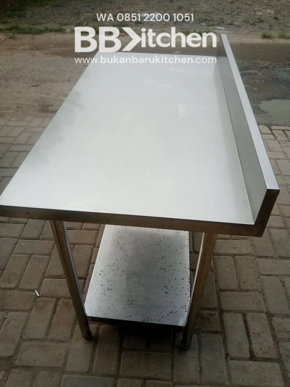 Meja 2 Susun Stainless 110x60x85 cm
