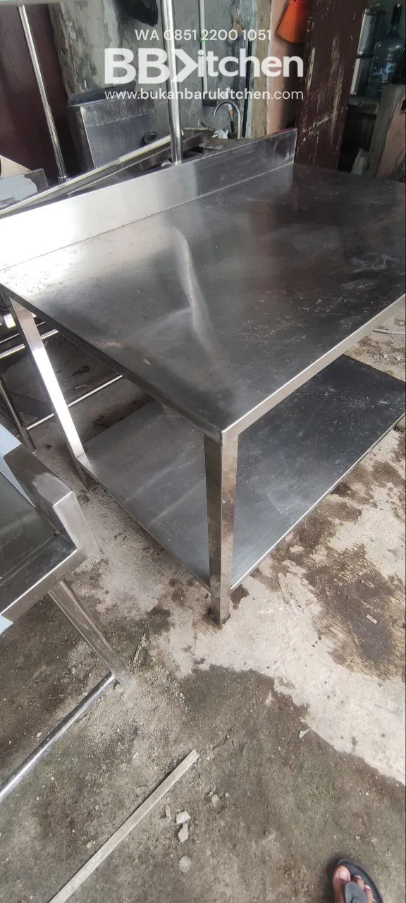 Meja 2 Susun Stainless 304 Ukuran 120x80x83 - Image 2