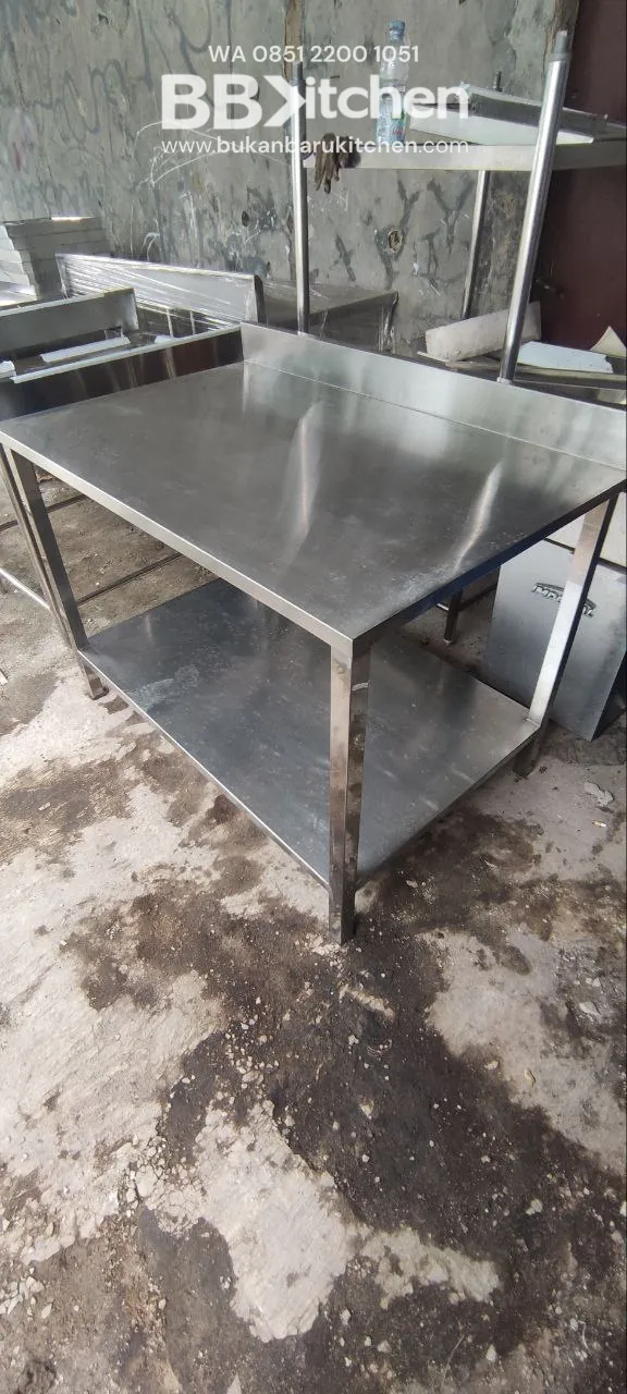 Meja 2 Susun Stainless 304 Ukuran 120x80x83 - Image 3