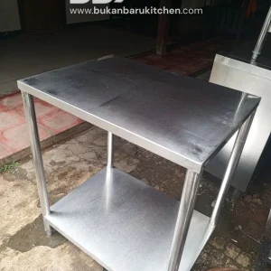 Meja 2 Susun Stainless 70x50x85 untuk Dapur Komersial