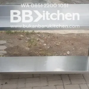 Meja 2 Susun Stainless Backsplas 150 x 50 x 84 cm