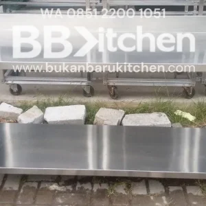 Meja 2 Susun Stainless Backsplas 170 x 60 x 83 cm