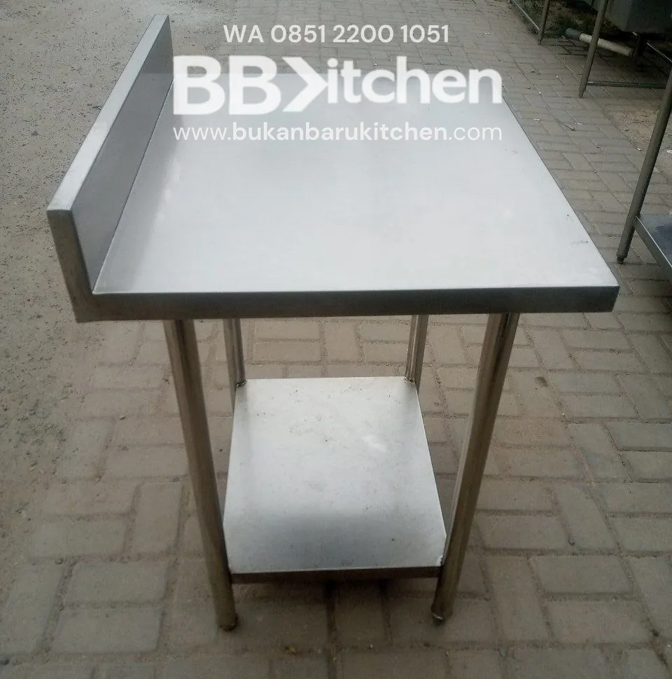 Meja 2 Susun Stainless Backsplas P 70 x L 60 x T 85 cm
