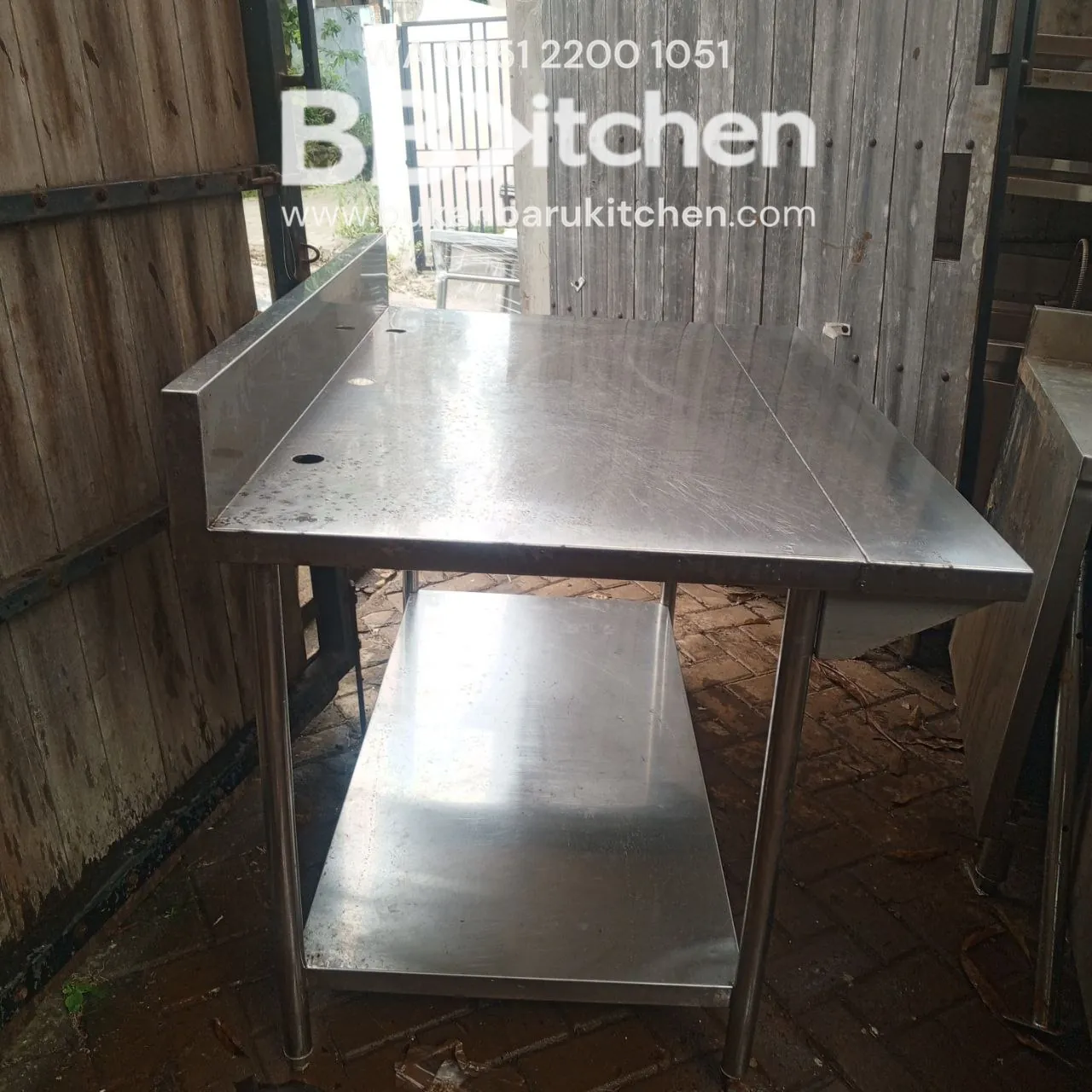 Meja 2 Susun Stainless Becksples Ukuran 130x93x85 - Image 2