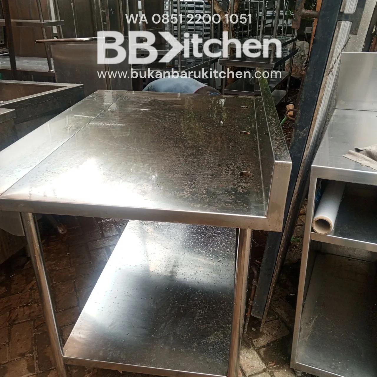 Meja 2 Susun Stainless Becksples Ukuran 130x93x85 - Image 4