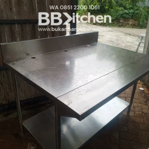 Meja 2 Susun Stainless Becksples Ukuran 130x93x85