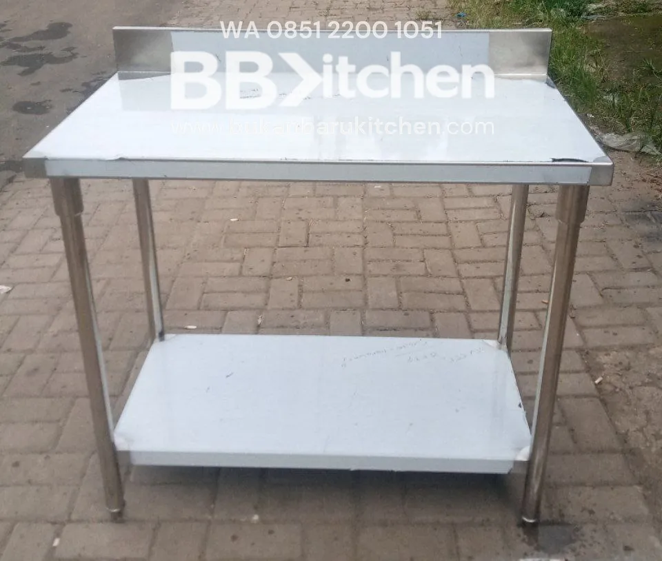 Meja 2 Susun Stainless Custom P 100 x L 60 x T 85 cm
