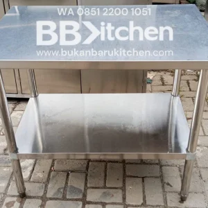 Meja 2 Susun Stainless Getra 100x70x85 cm