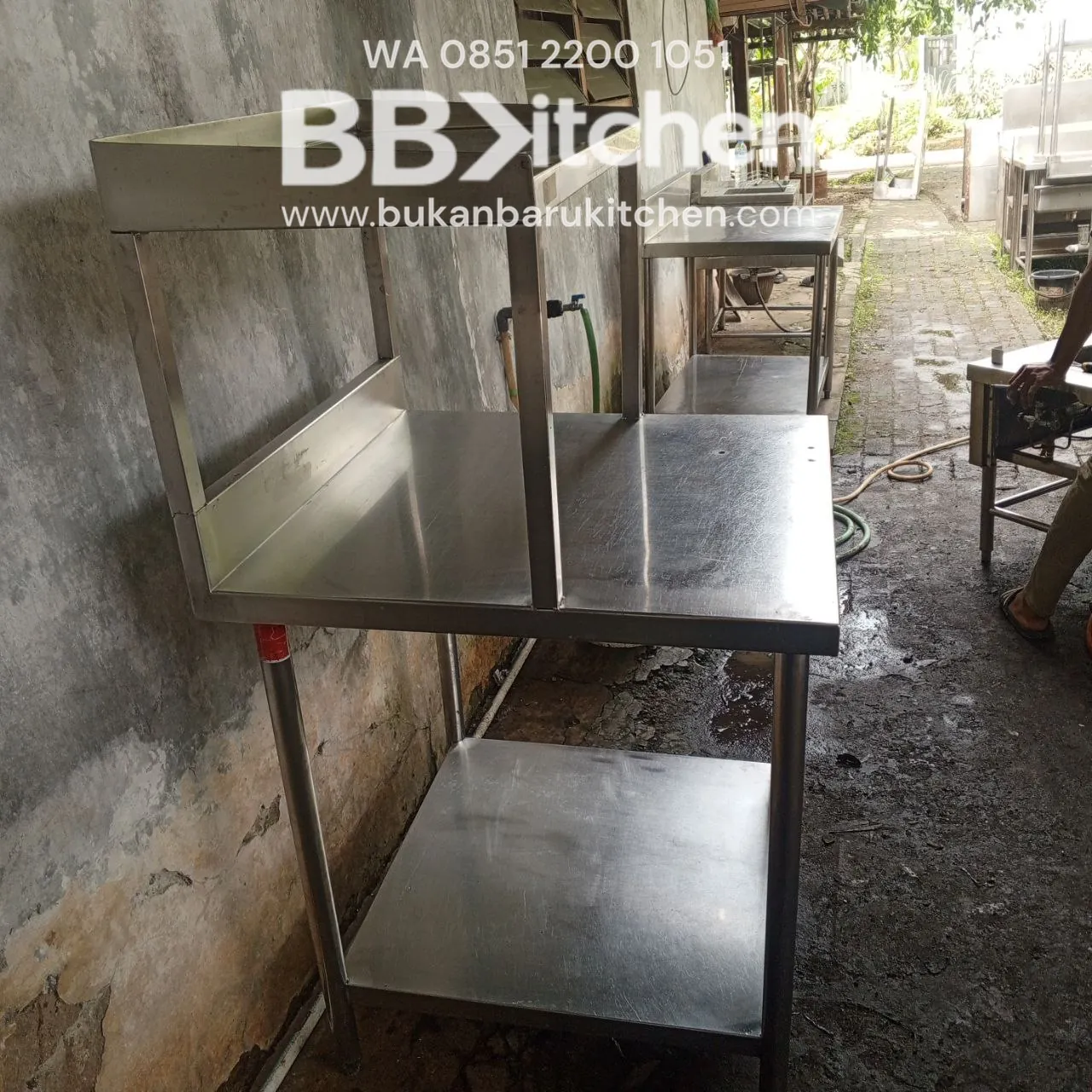 Meja 2 Susun Stainless Steel 70x75x85 - Becksples - Image 3