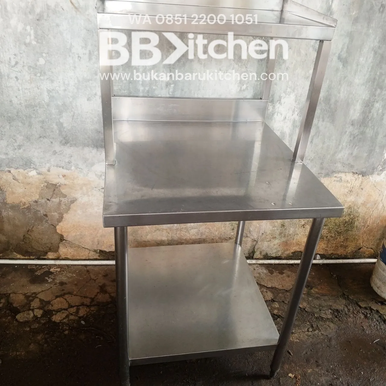 Meja 2 Susun Stainless Steel 70x75x85 - Becksples
