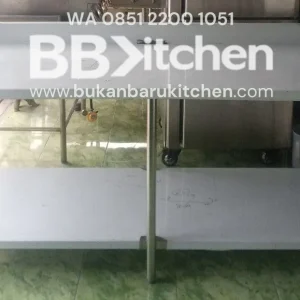 Meja 2 Susun Stainless Steel Custom 200x75x85 cm