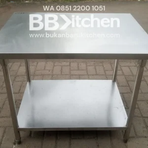 Meja 2 Susun Stainless Steel GETRA P 100 x L 70 x T 85 cm