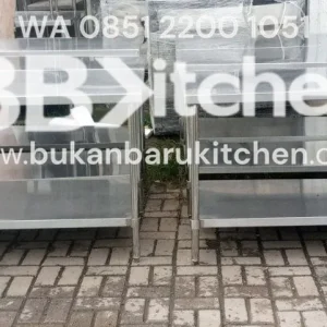 Meja 2 Susun Stainless Steel GETRA P180 x L70 x T85 cm
