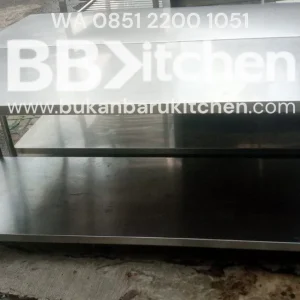 Meja 2 Susun Stainless Steel P 200 x L 80 x T 80 cm