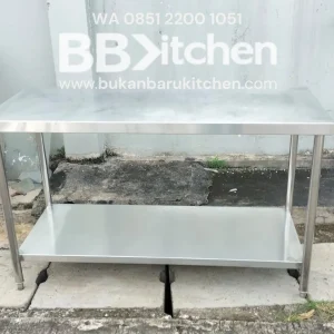 Meja 2 Susun Stainless Steel Ukuran 150x60x85