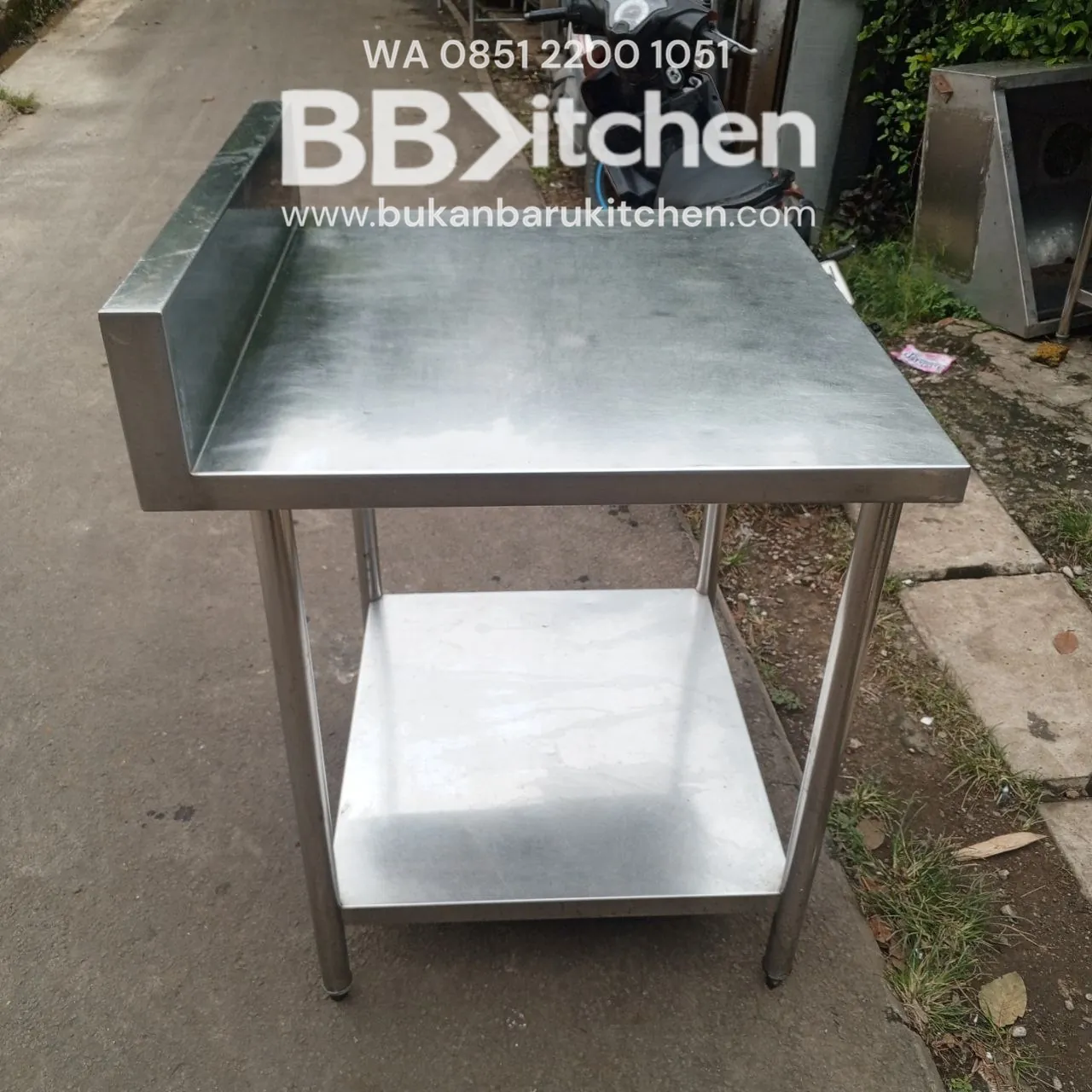 Meja 2 Susun Stainless Steel Ukuran 75x75x85 - Image 2