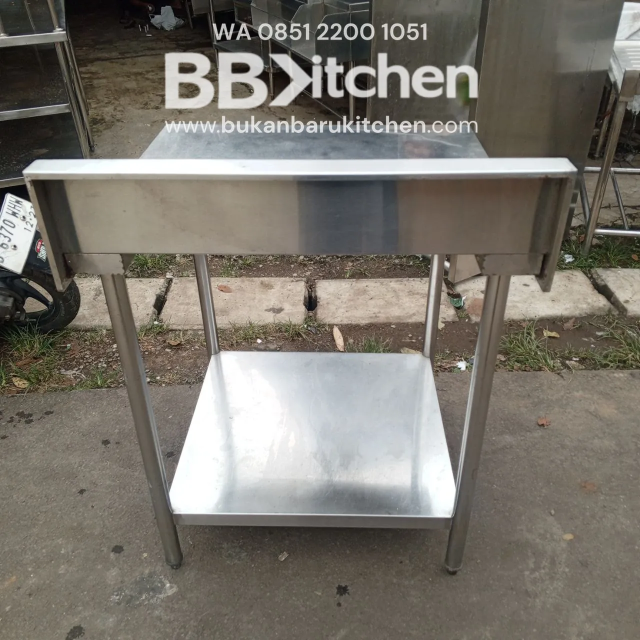 Meja 2 Susun Stainless Steel Ukuran 75x75x85 - Image 3