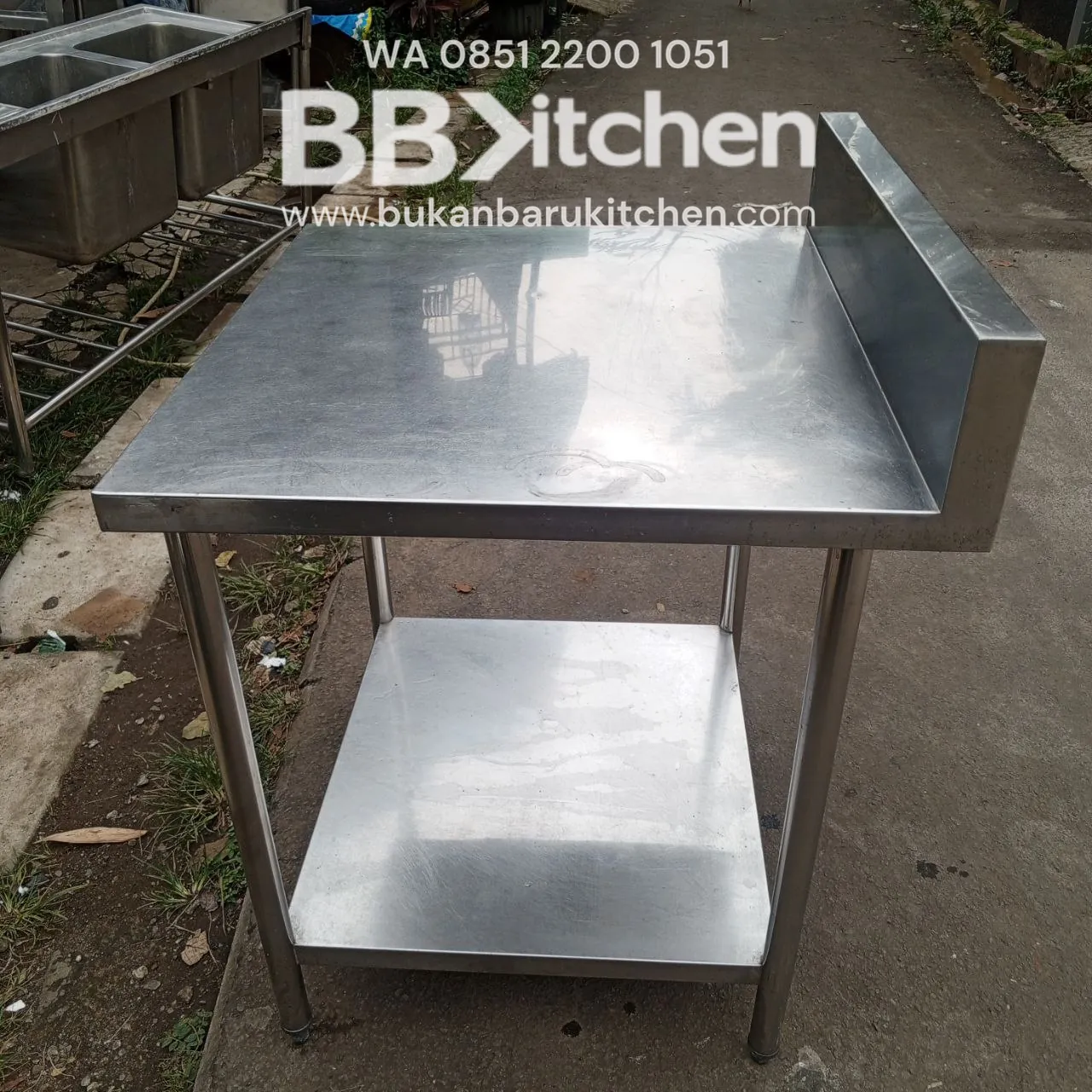 Meja 2 Susun Stainless Steel Ukuran 75x75x85 - Image 4