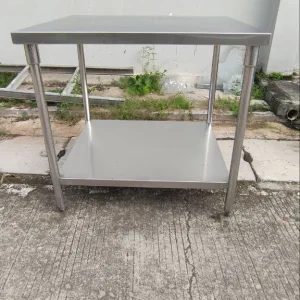 Meja 2 Susun Stainless Steel Ukuran 90x80x85