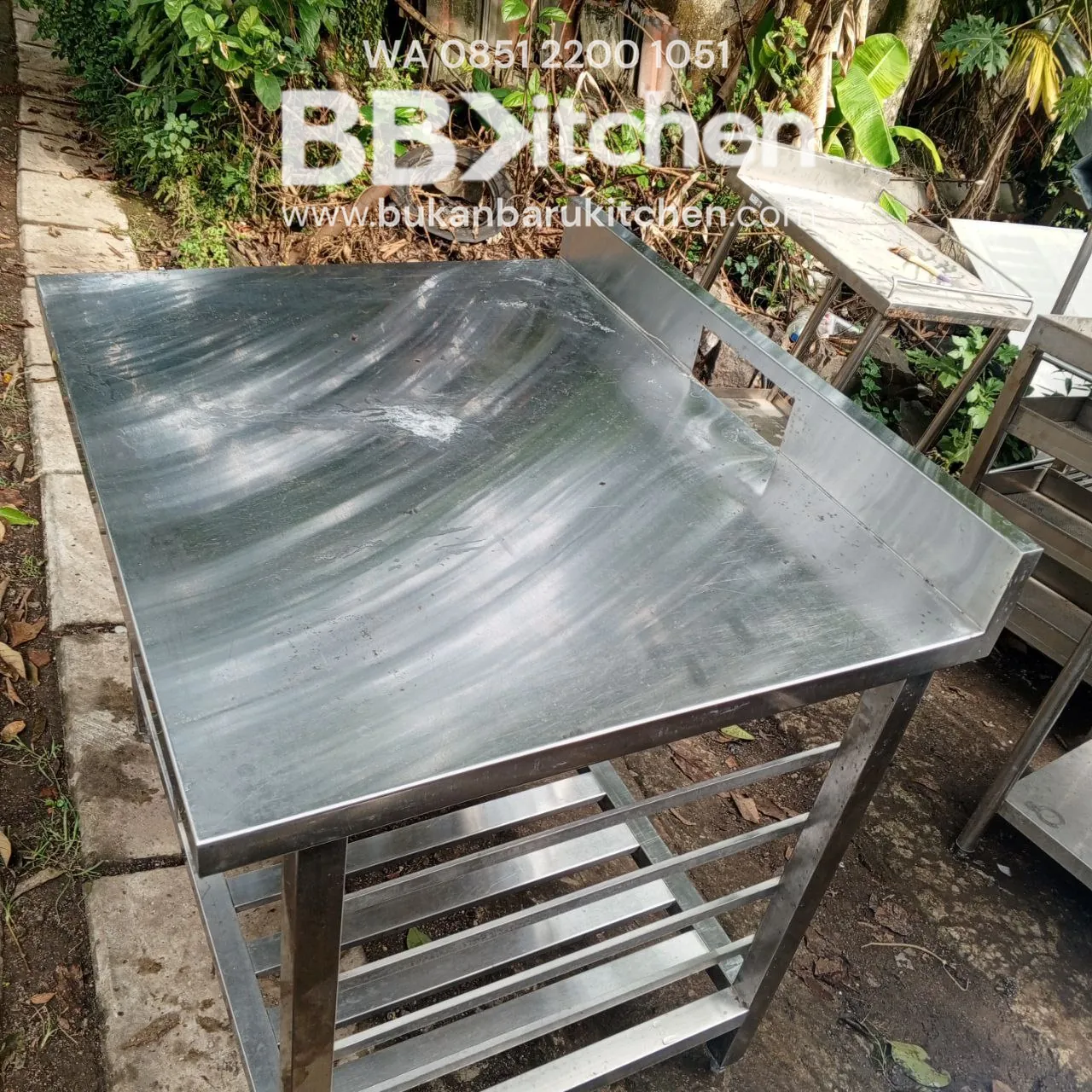Meja 2 Susun Stainless Ukuran 95x80x85 - Image 2